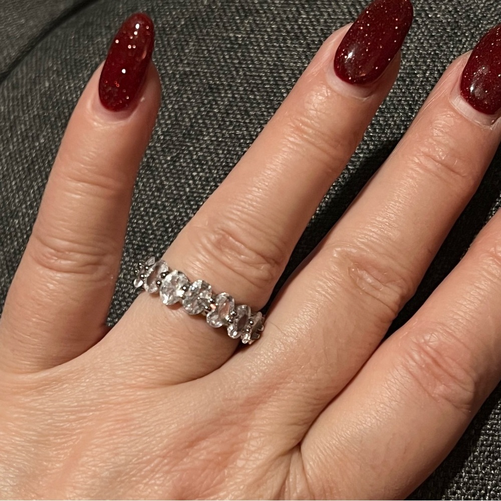 Statement infinity ring Crystal rhinestones size 7.5